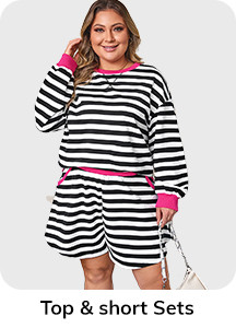 Plus Size Top & Short Sets Wholesale