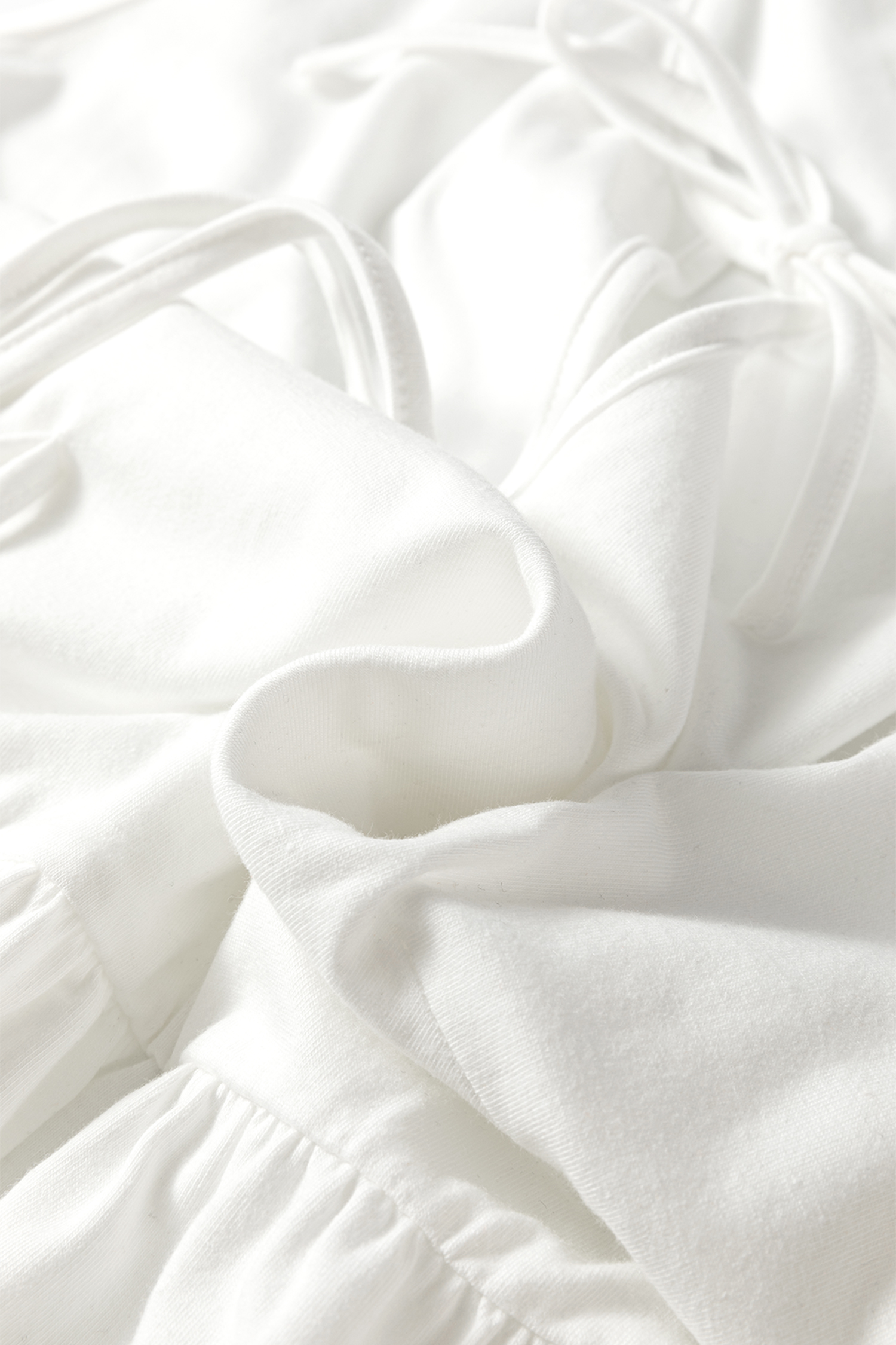 Plus Size White  Solid Color Bow Tie Peplum Tank Top