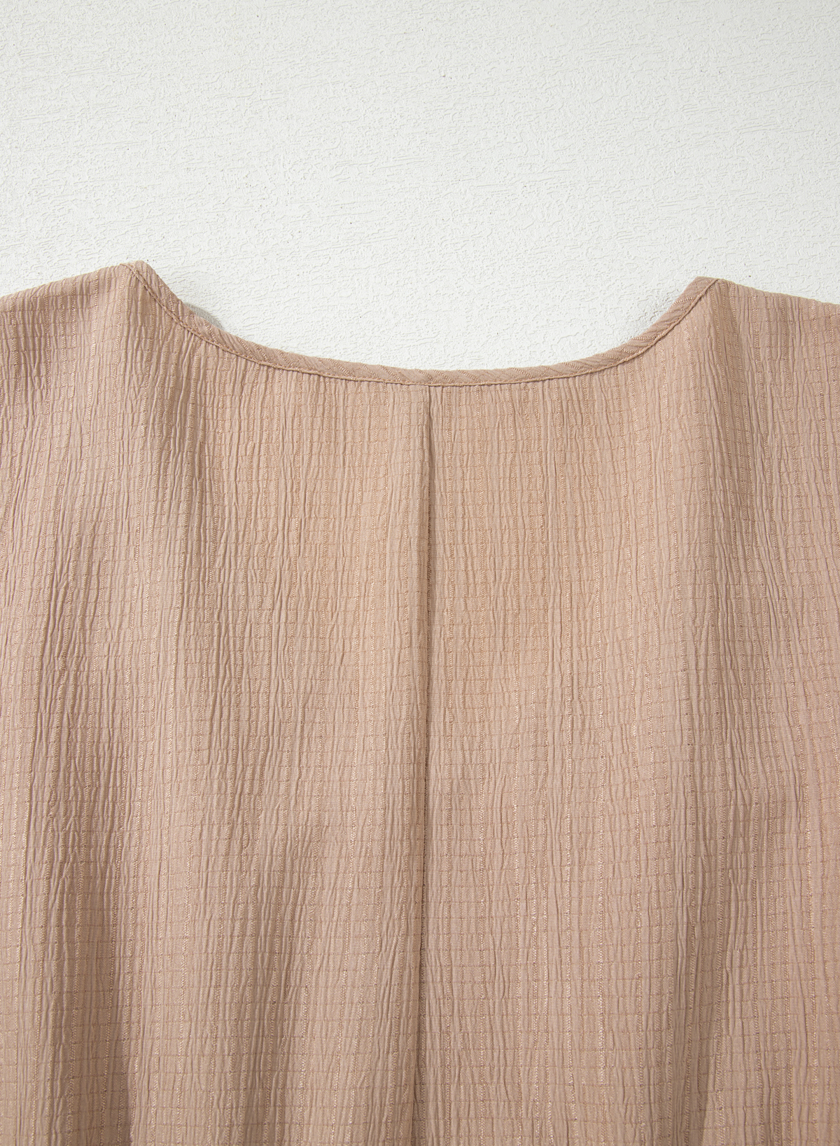 Plus Size Dark Khaki  Textured Ruffled Short Sleeve Dress