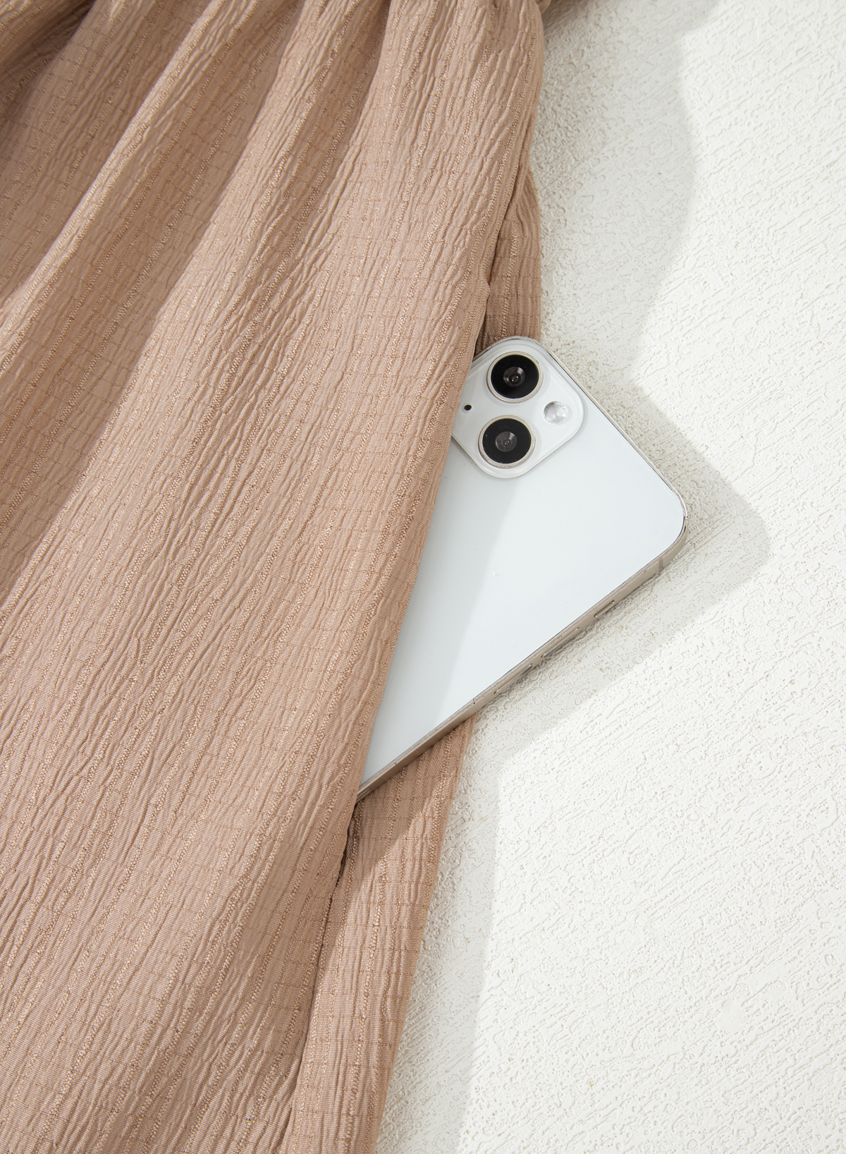 Plus Size Dark Khaki  Textured Ruffled Short Sleeve Dress