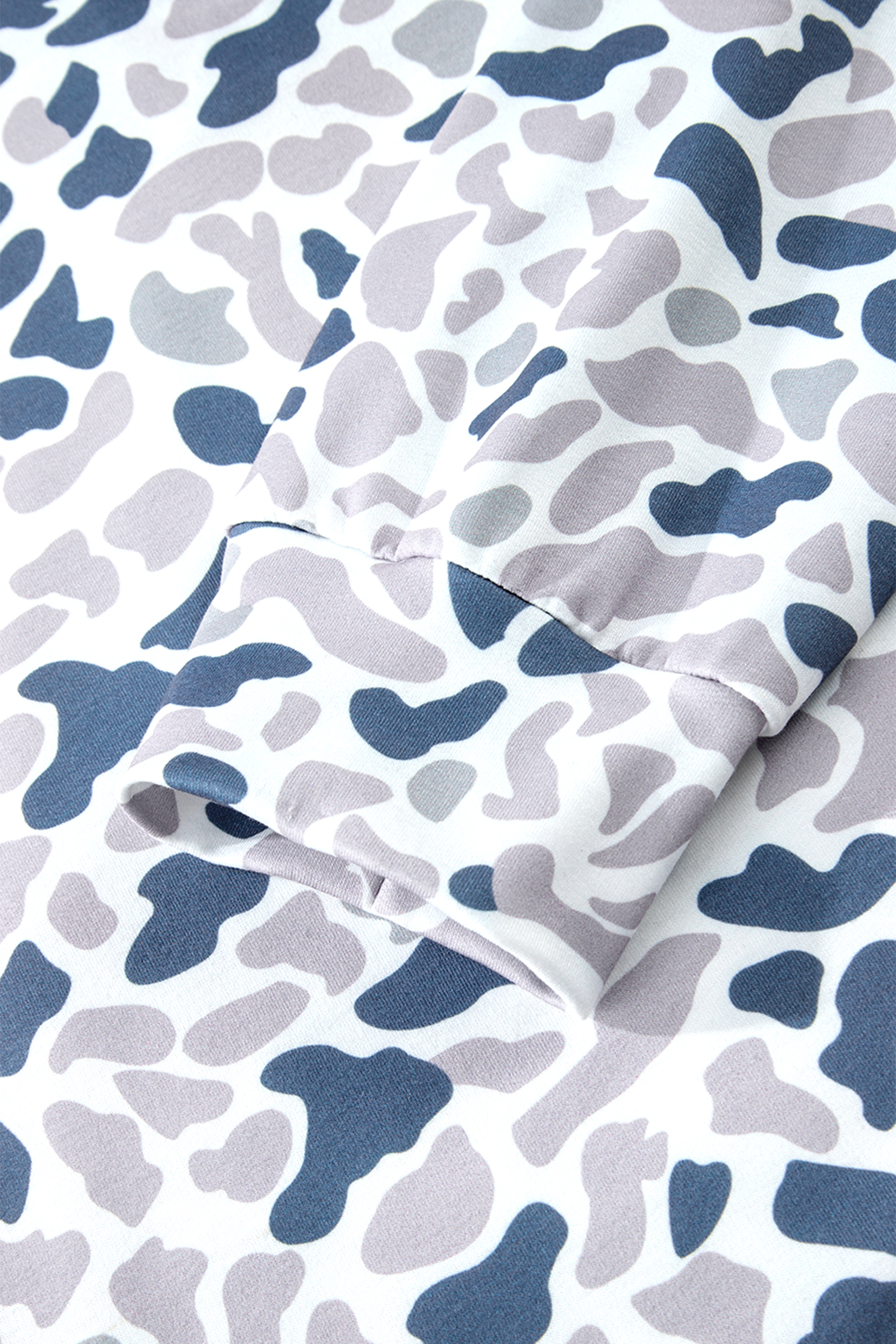 Multicolour Plus Camouflage Print Quarter Zip Kangaroo Pocket Pullover Sweatshirt