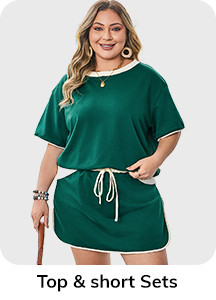 Plus Size Top & Short Sets Wholesale