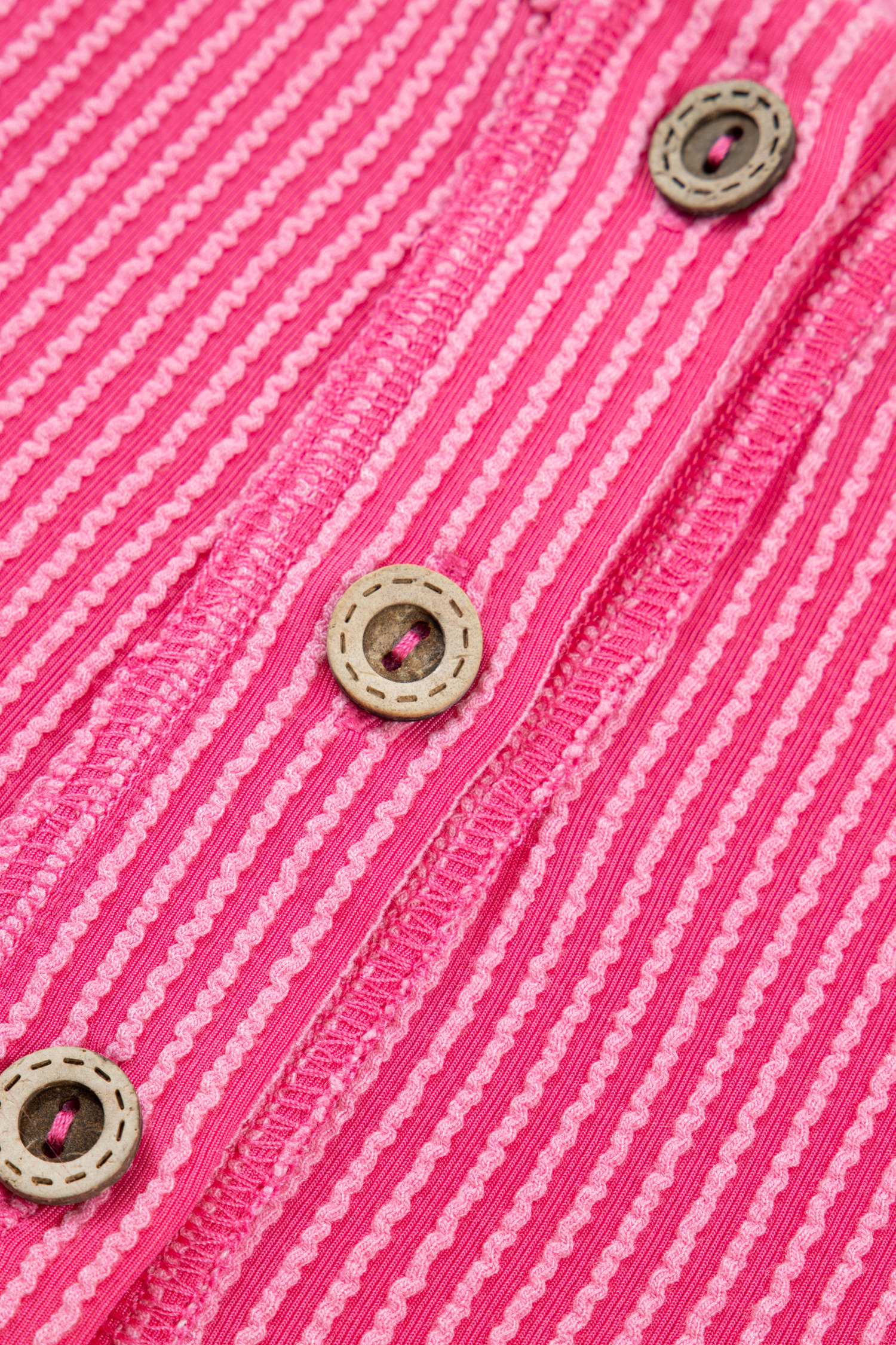 Plus Size Bright Pink  Twisted Rib Color Block Patchwork Short Sleeve Henley Top