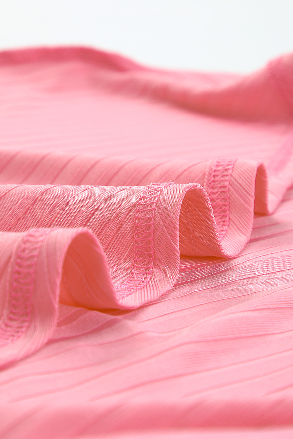 Plus Size Pink Pink Pink Shimmer Ribbed Texture  Cardigan