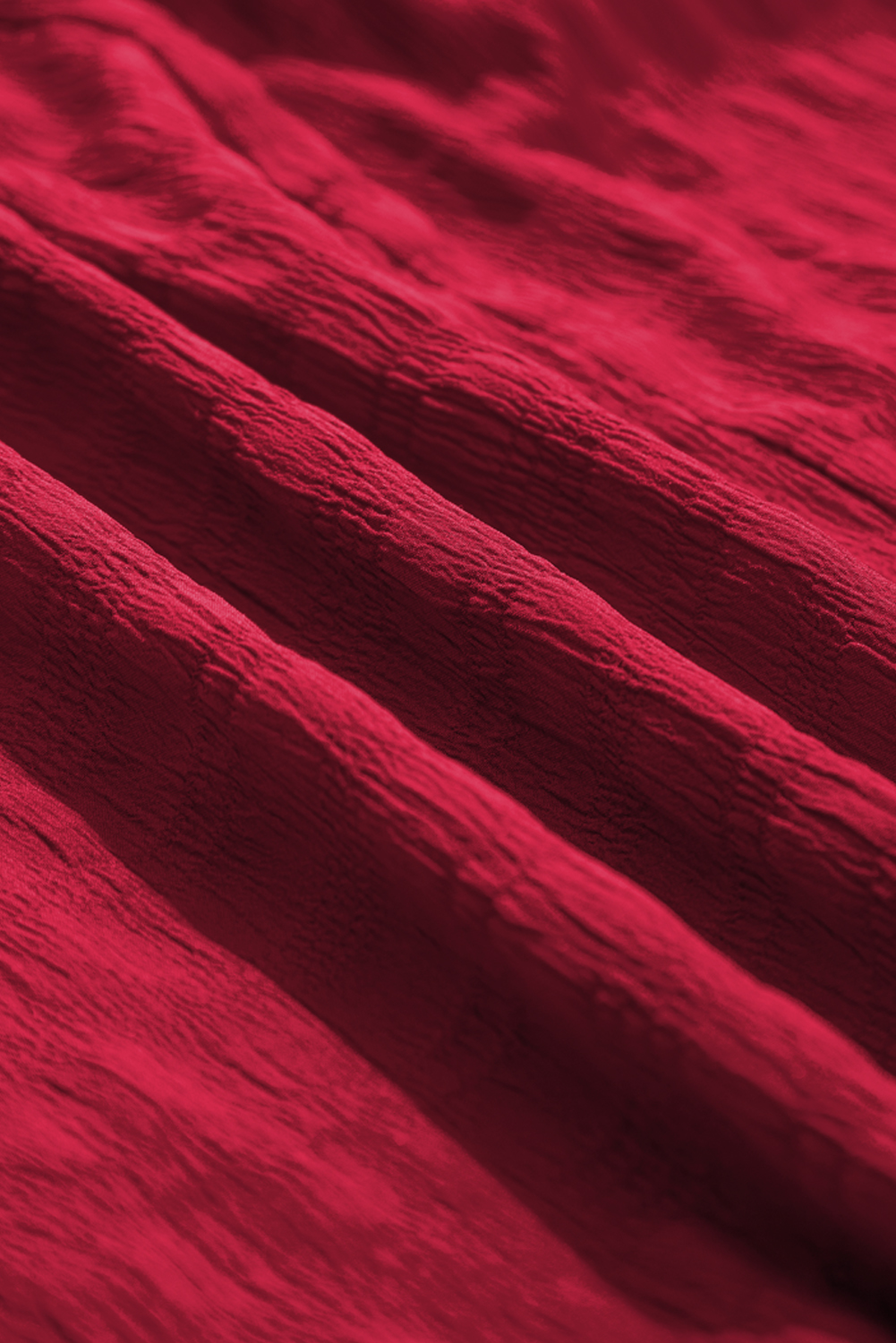 Plus Size Red  Short Sleeve Lace-up High Waist Midi Dress