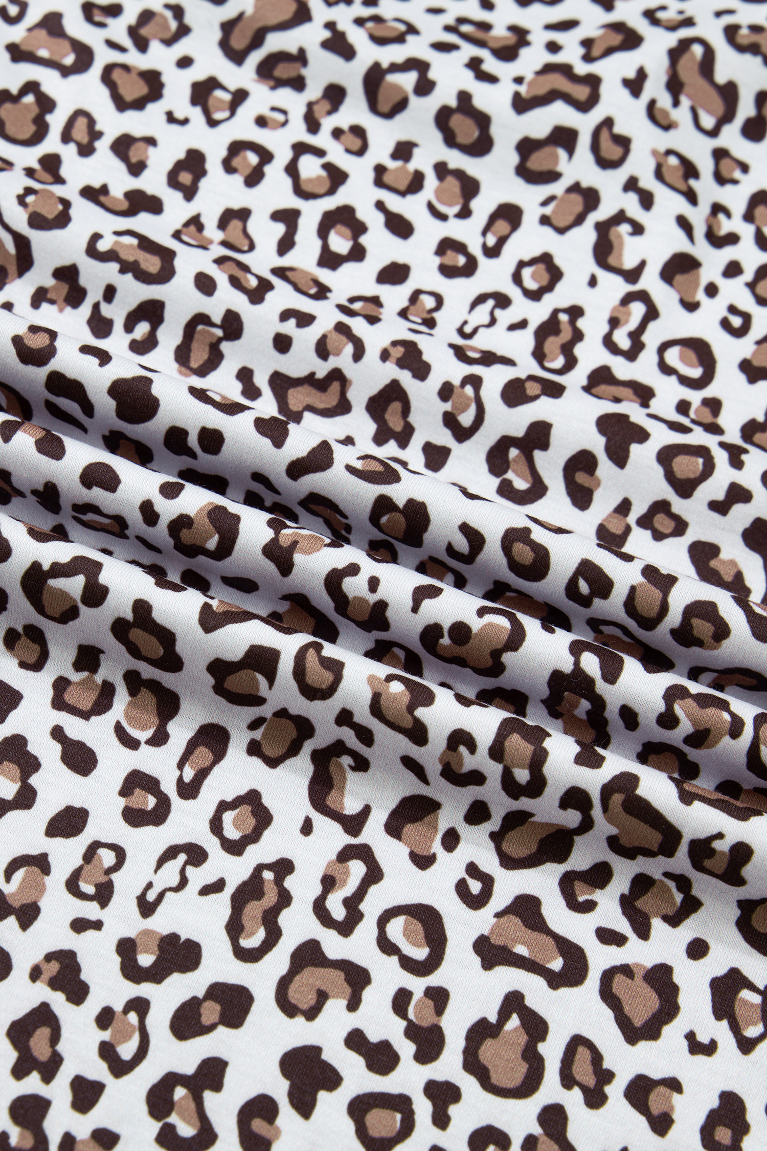 Plus Size Khaki Contrast Trim  Leopard Vest