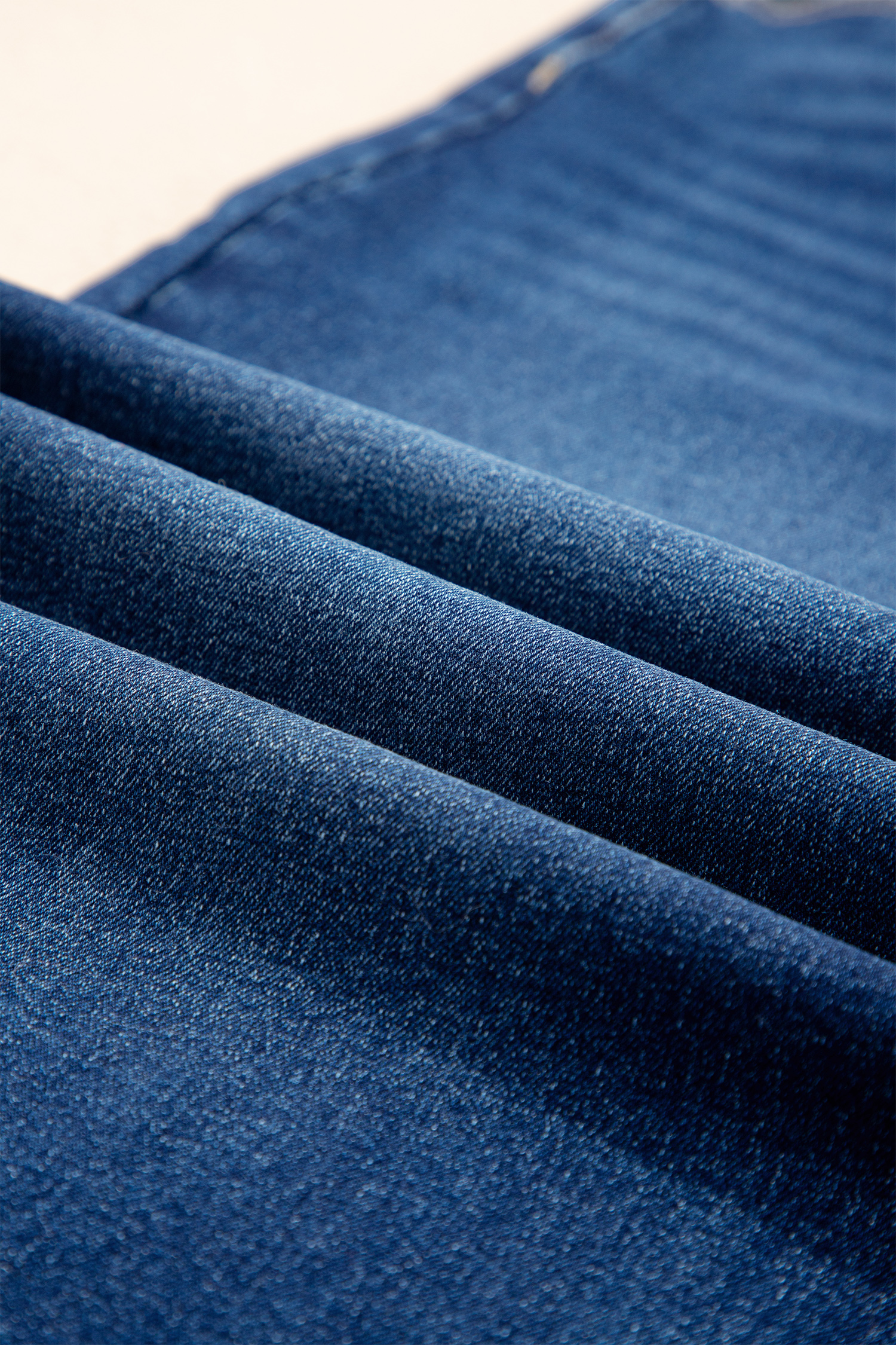 Plus Size Blue Acid Wash Contrast Lace-up  Jeans