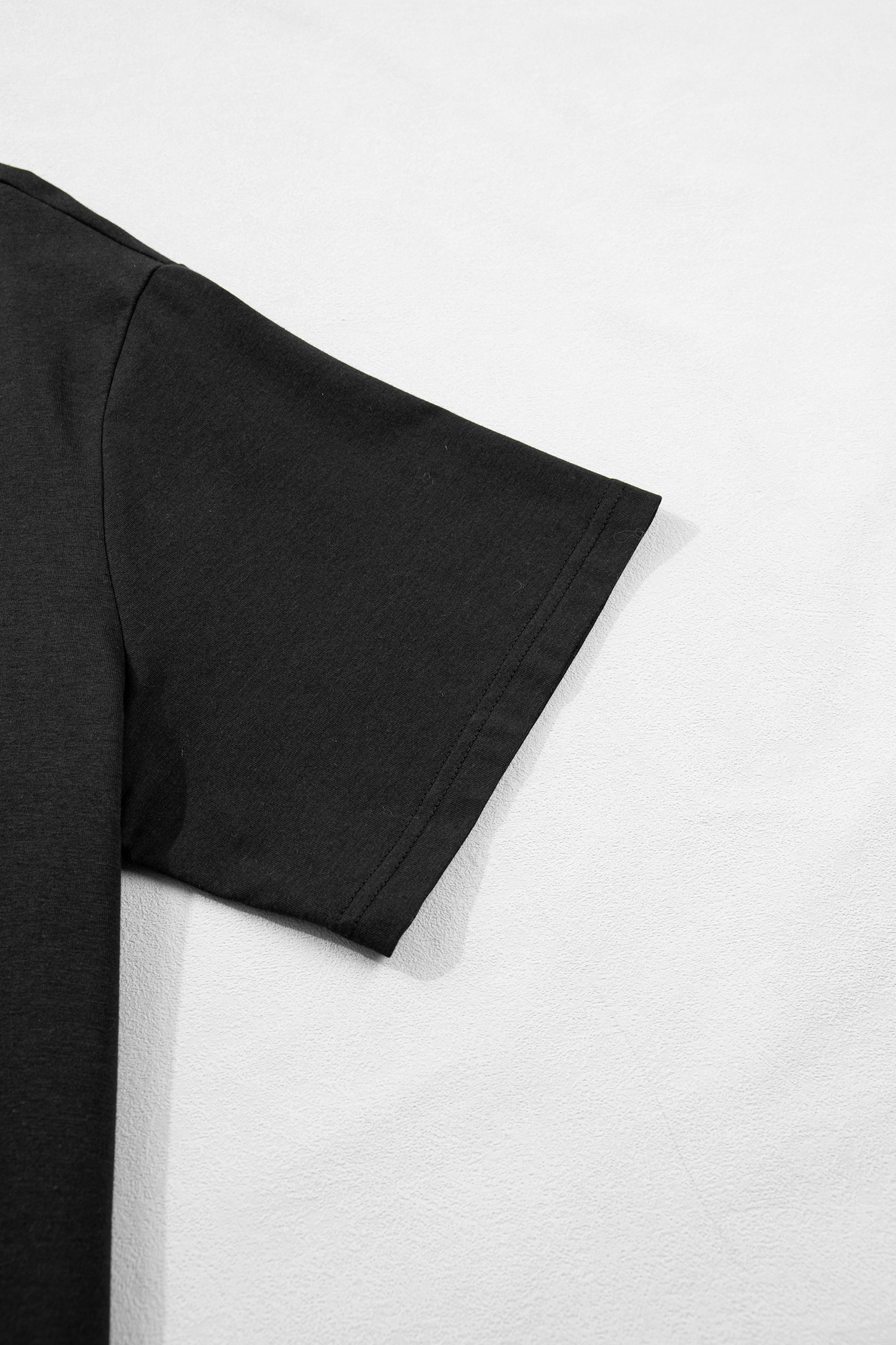 Plus Size Black  Lace Hem Patchwork T Shirt Midi Dress