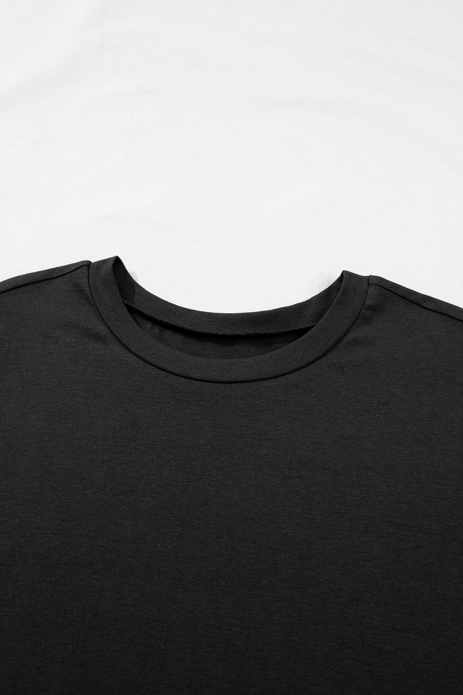 Plus Size Black  Lace Hem Patchwork T Shirt Midi Dress