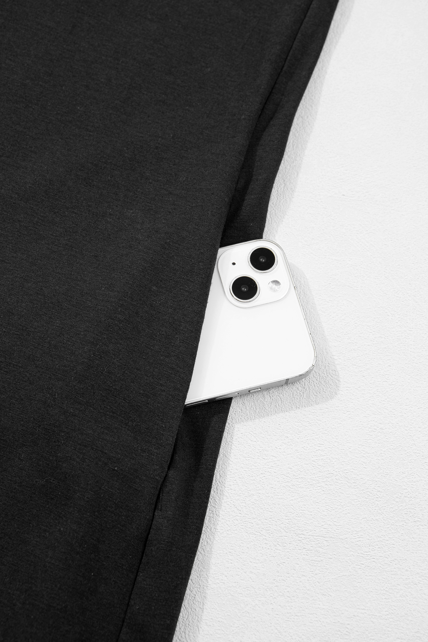 Plus Size Black  Lace Hem Patchwork T Shirt Midi Dress