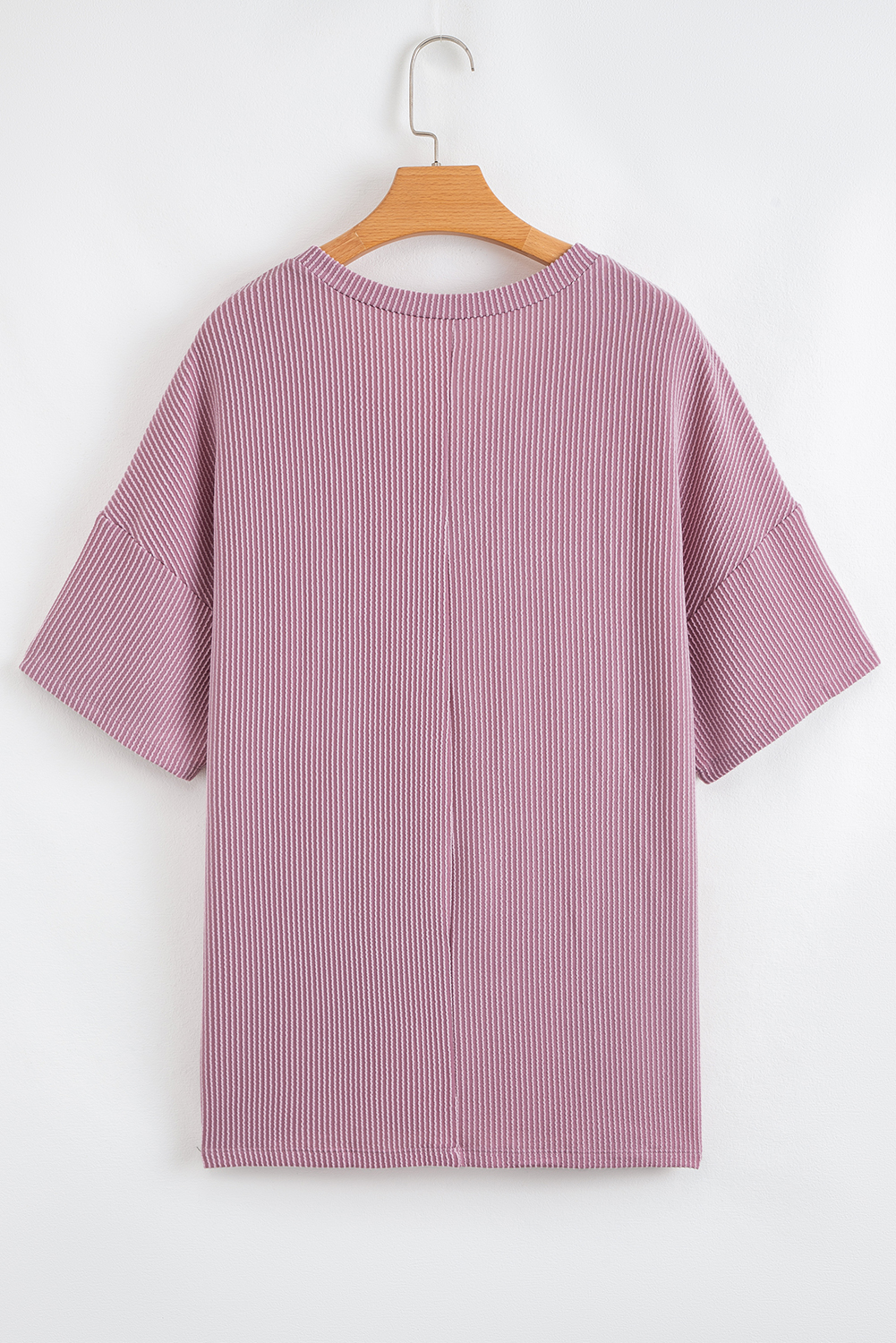 Valerian Textured V-Neck Dropped Shoulder Plus T-Shirt