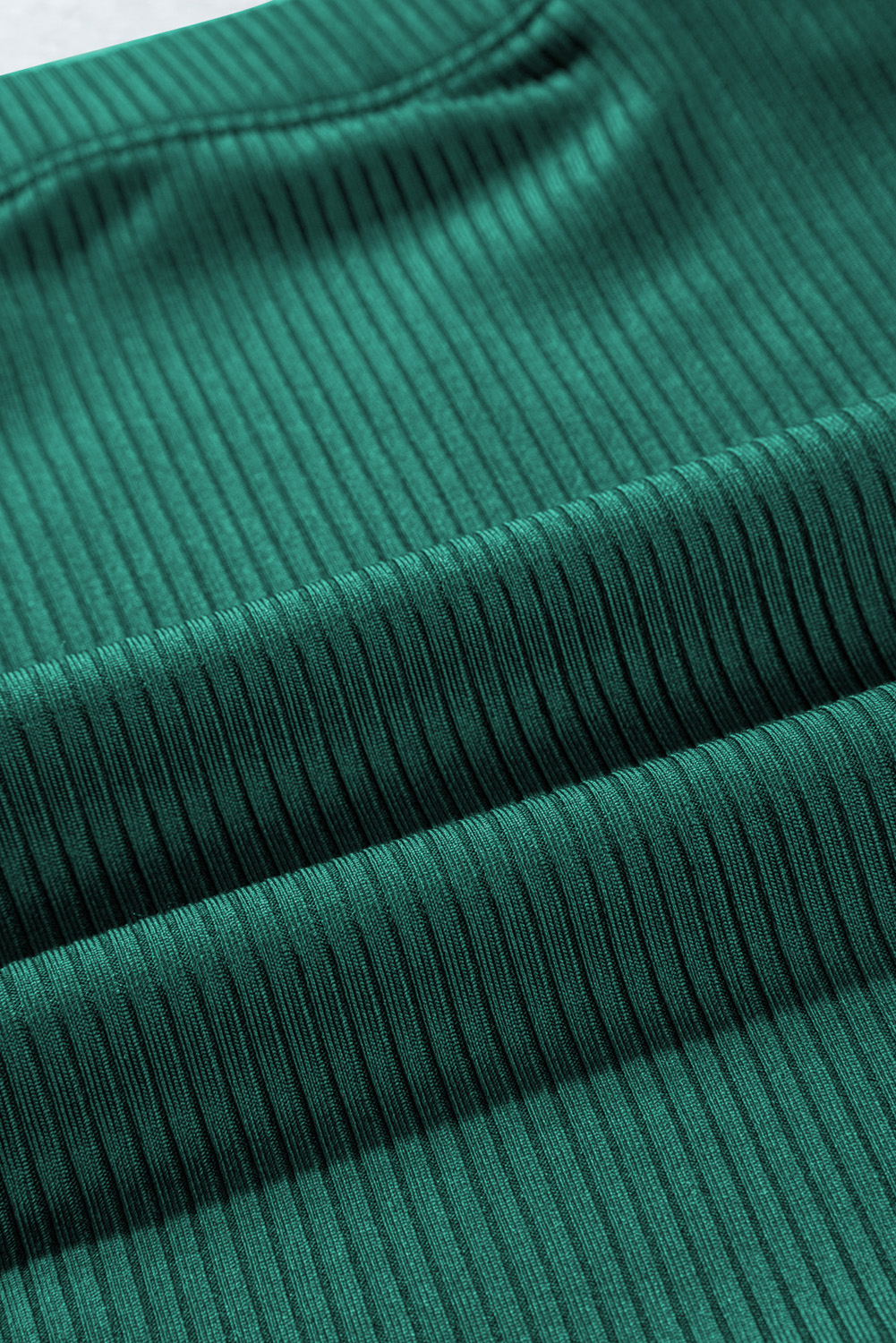 Plus Size Skobeloff  Ribbed Contrast Trim Adjustable Straps 2pcs Swimsuit