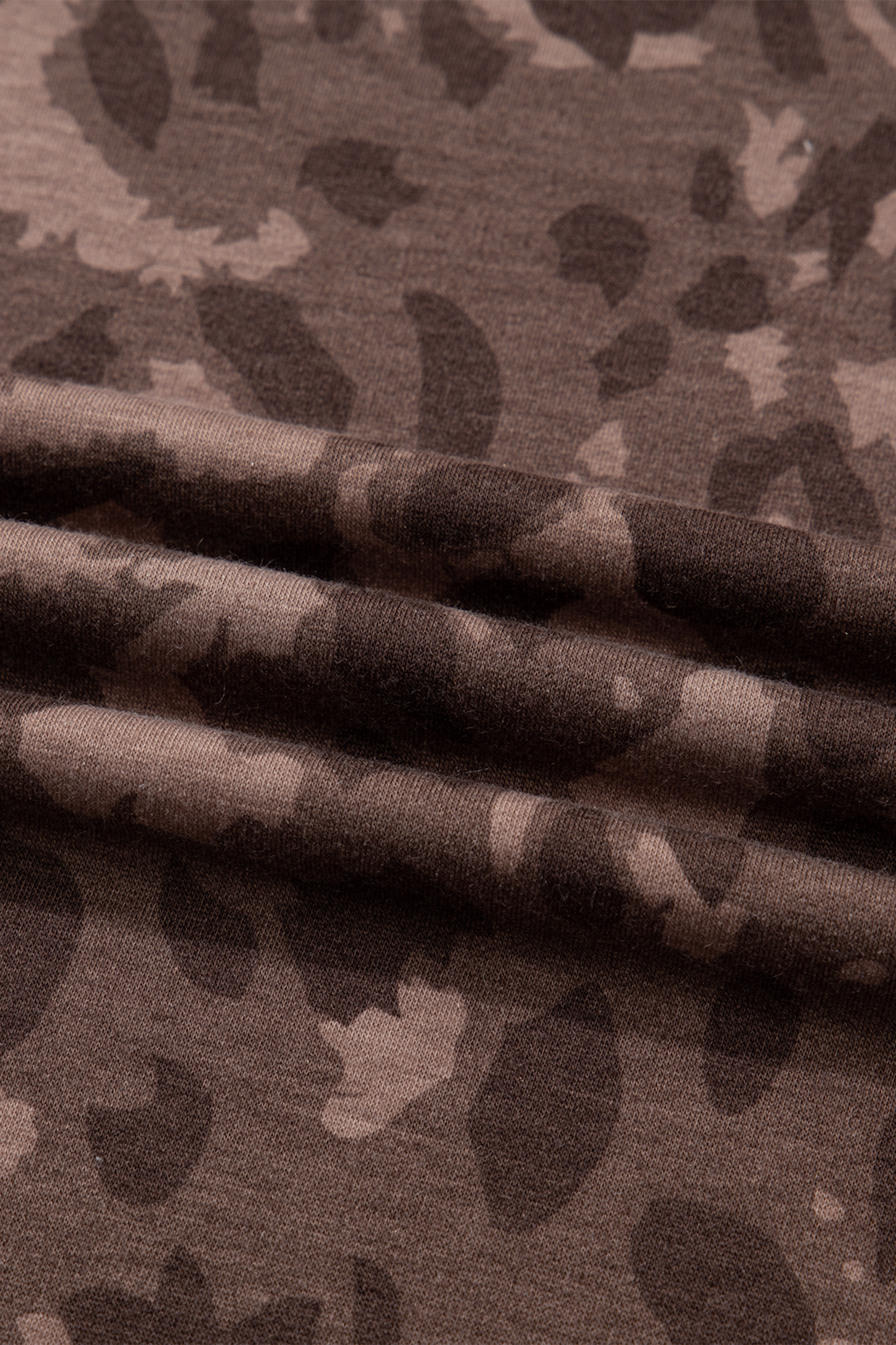 Plus Size Brown Retro Leopard Print Contrast Varsity Stripe Trim  2pcs Short Set