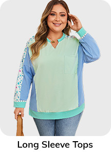 Wholesale Plus Size Long Sleeve Tops
