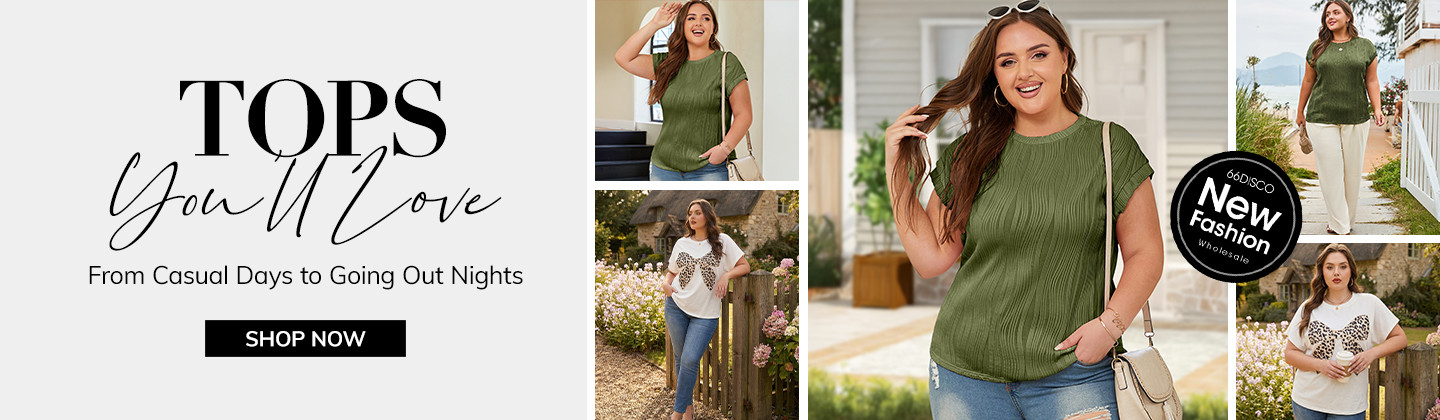 Wholesale Plus Size Tops & Tees