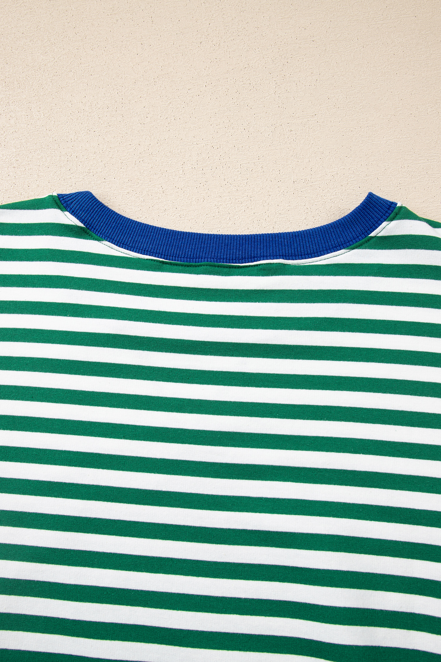 Plus Size Green Stripe Boxy Tee Drawstring Elastic Waist  Short Set