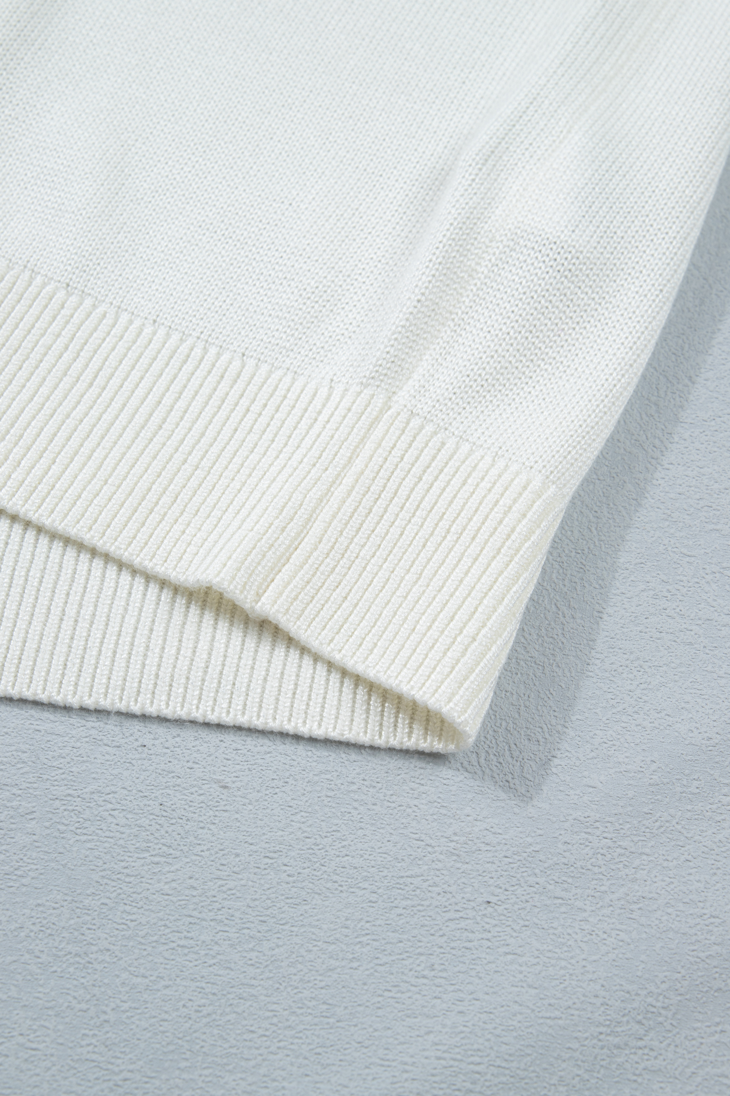 Plus Size White  Floral Print Scalloped Trim Square Neck Sweater Vest