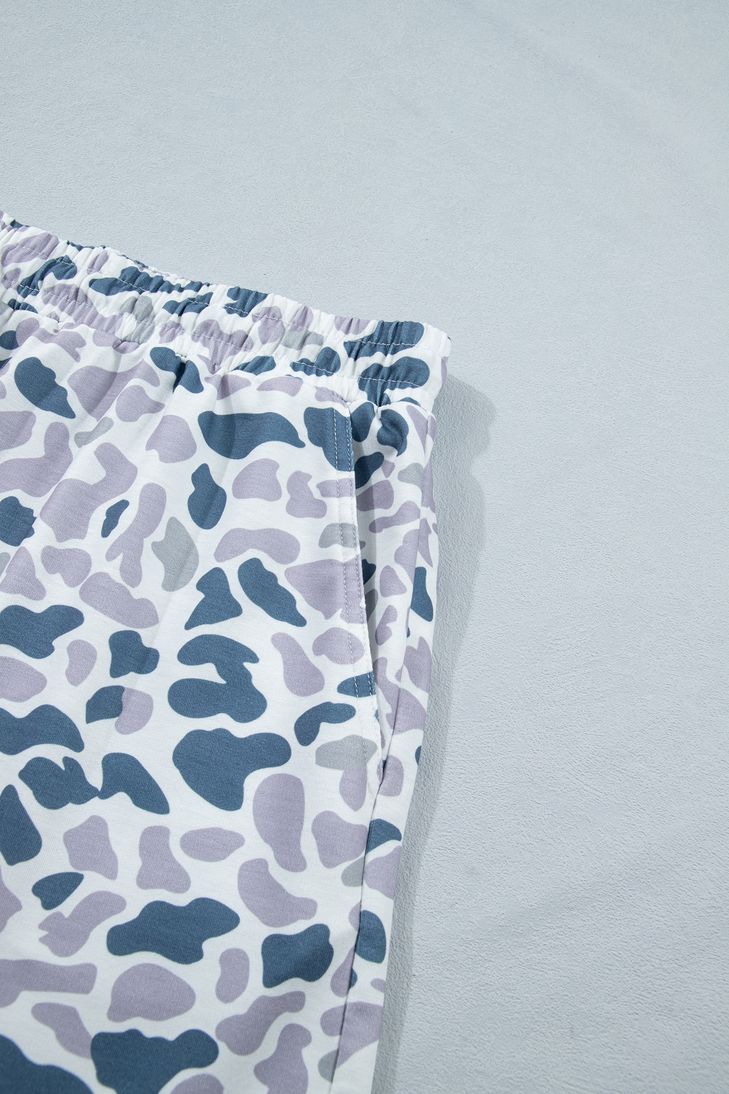 Plus Size Multicolour Zip up Tee and Short  Camo Set