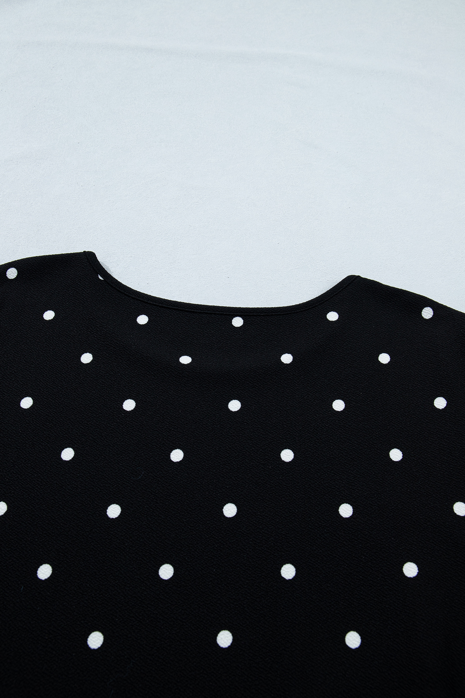Plus Size Black  Dotted Casual T Shirt