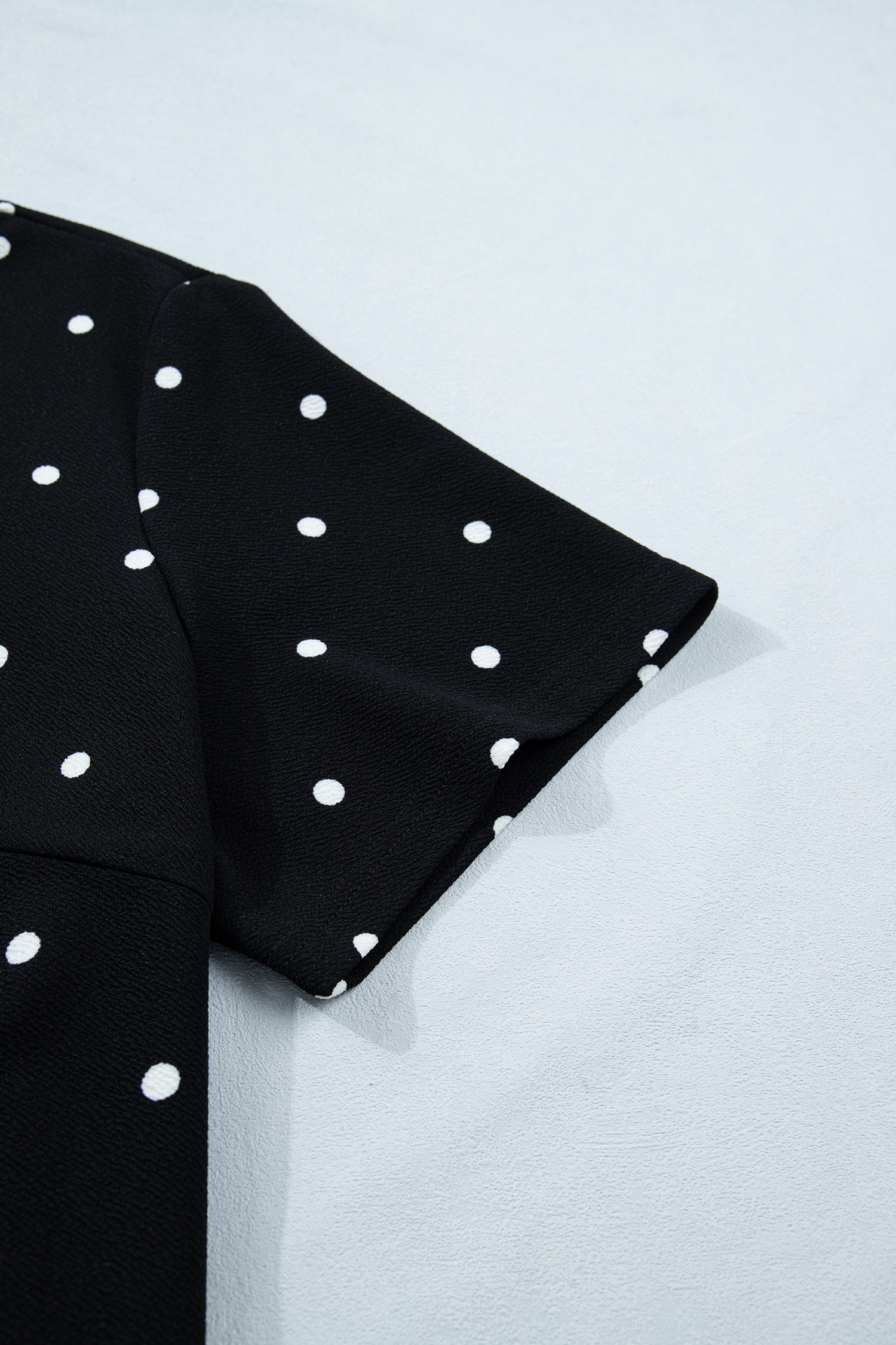 Plus Size Black  Dotted Casual T Shirt