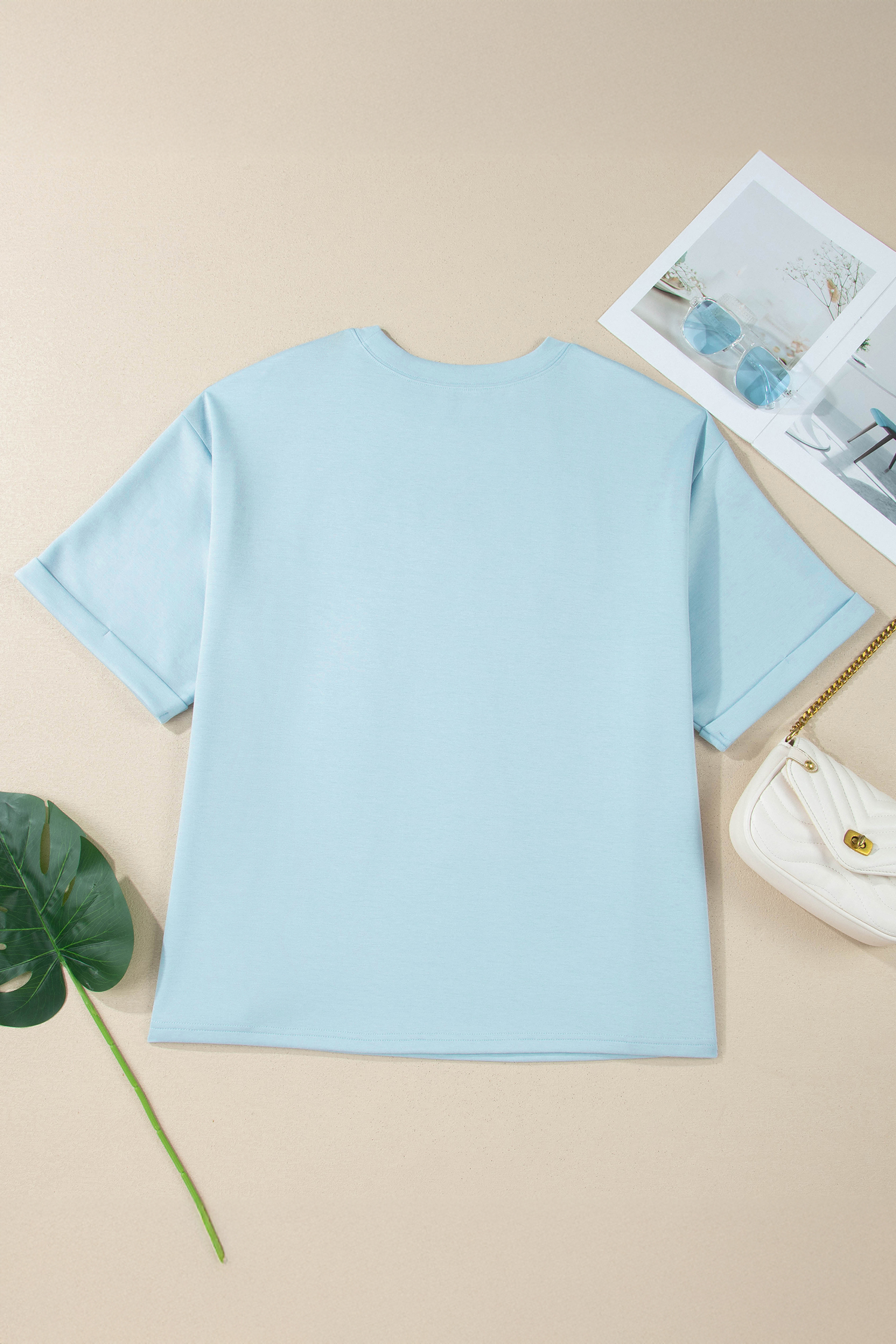 Plus Size Beau Blue  Patriotic Bow Patchwork Graphic T-Shirt