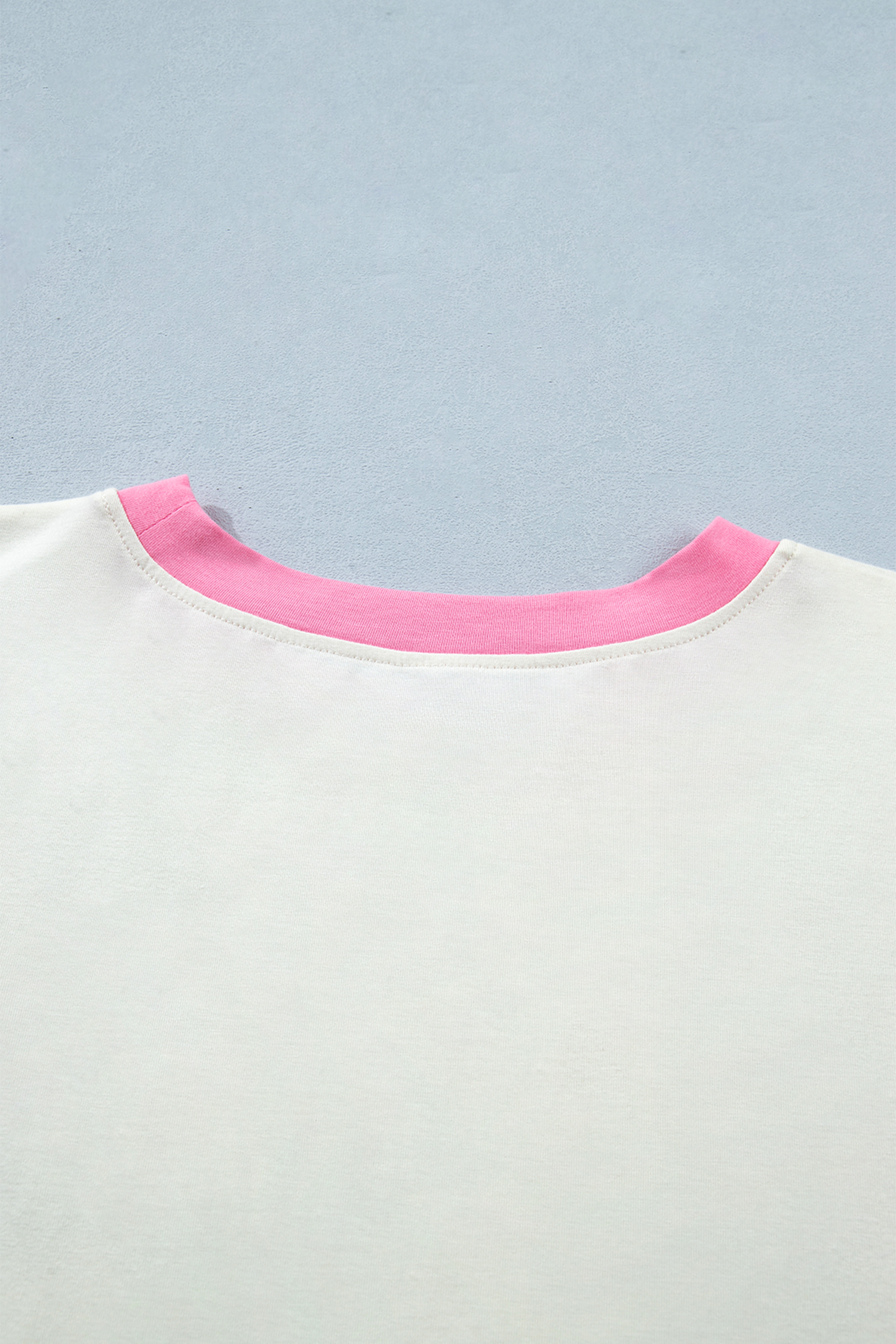 Plus Size Beige  Floral Patchwork Short Sleeve Patch Embroidery Cotton T Shirt