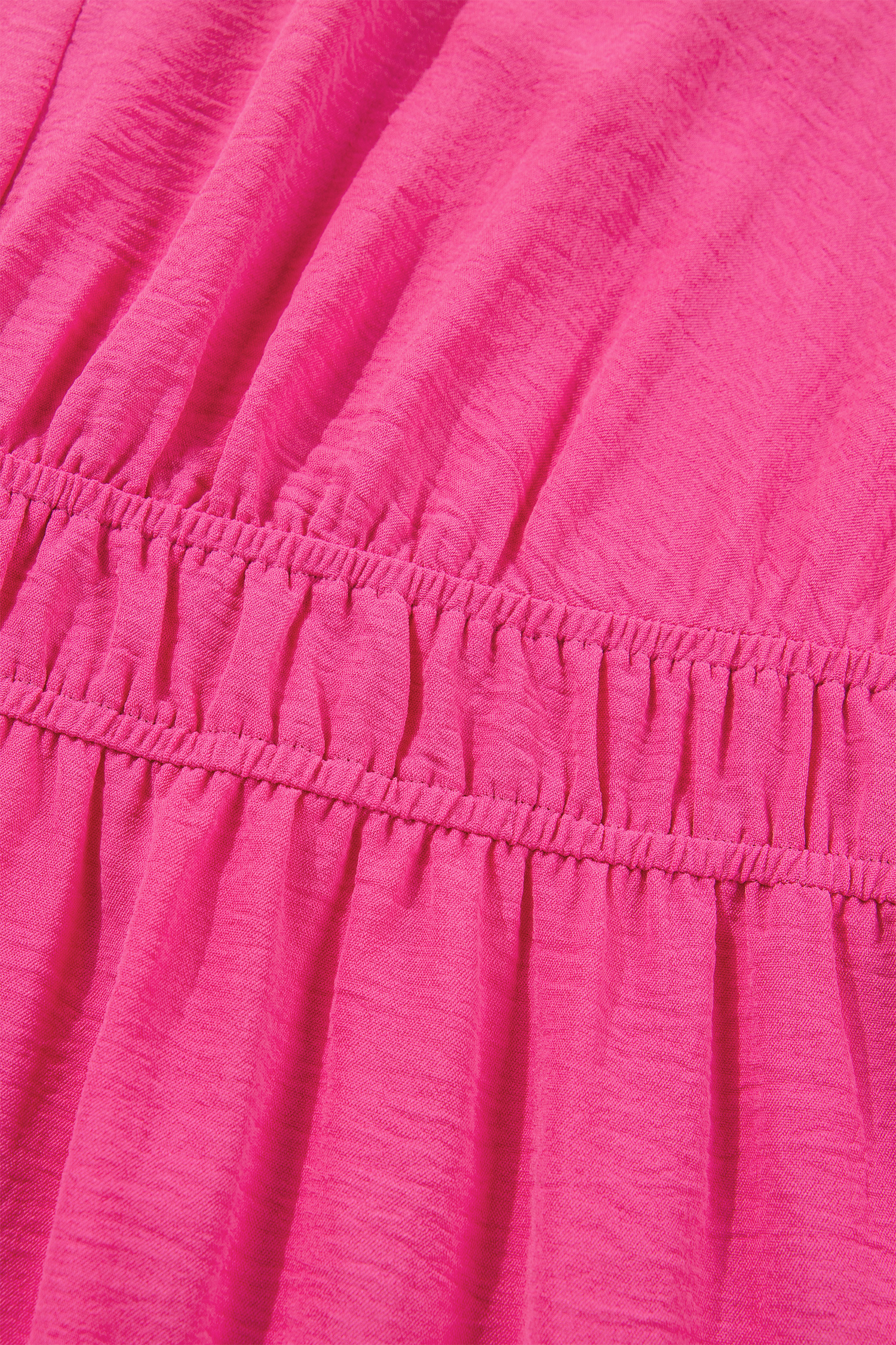 Plus Size Pink  Split Neck Short Sleeve Flare Tiered Maxi Dress