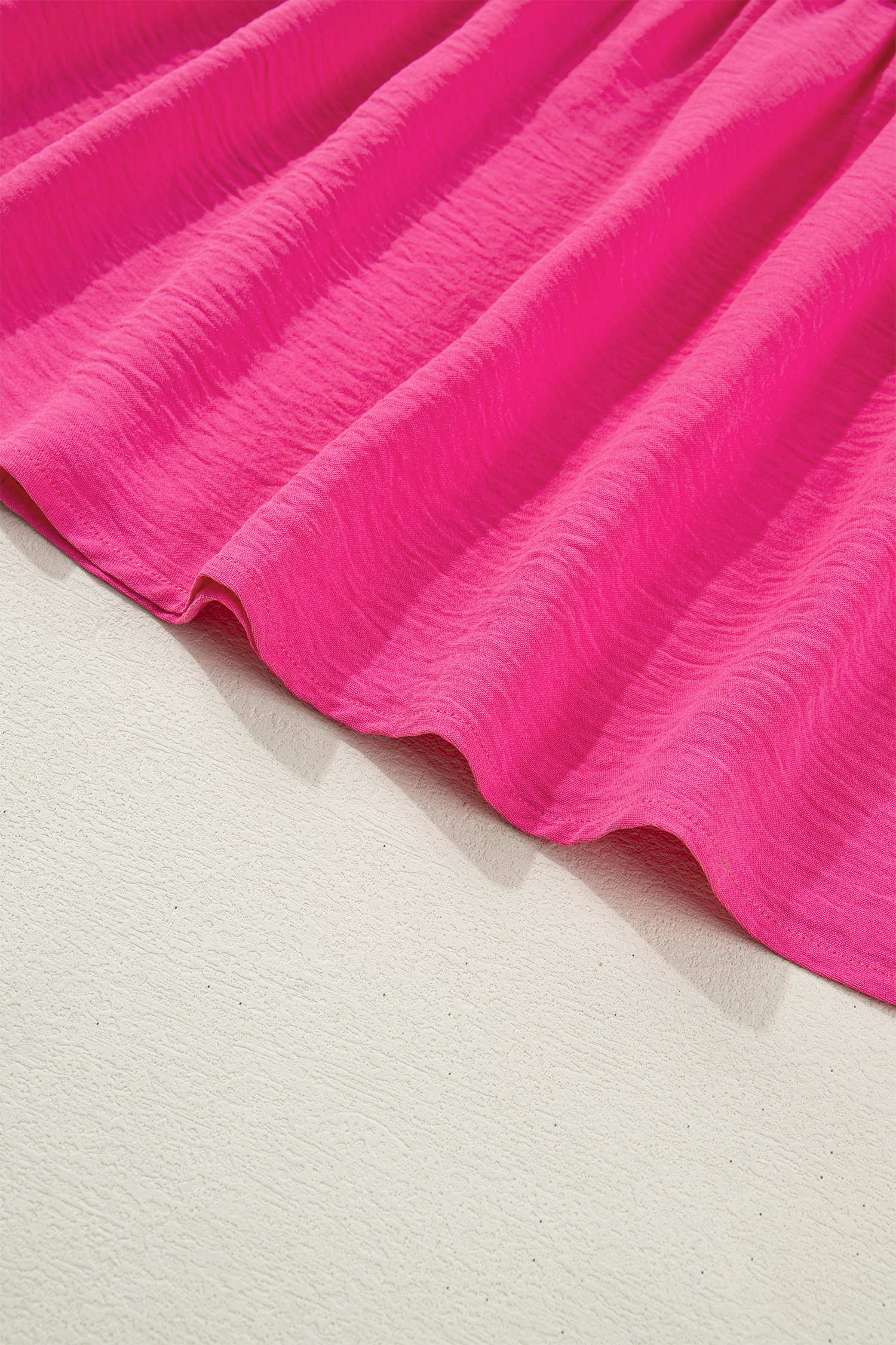 Plus Size Pink  Split Neck Short Sleeve Flare Tiered Maxi Dress