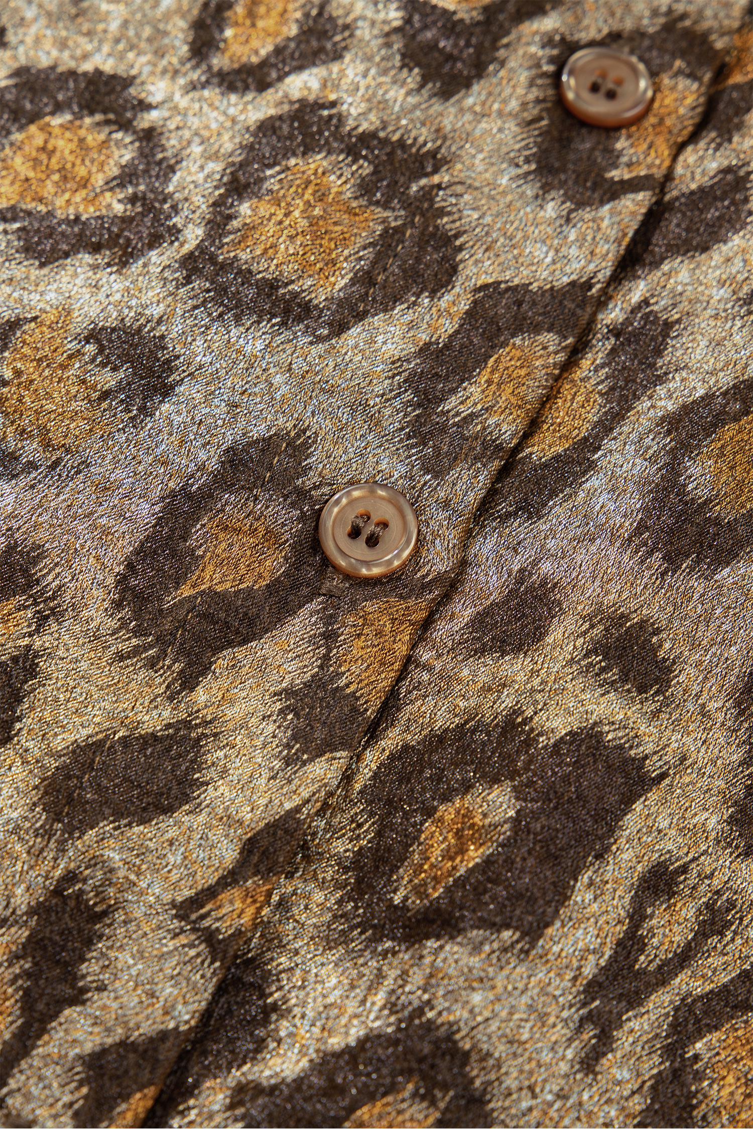 Plus Size Gold  Leopard Print Short Sleeve Dolman Shirt
