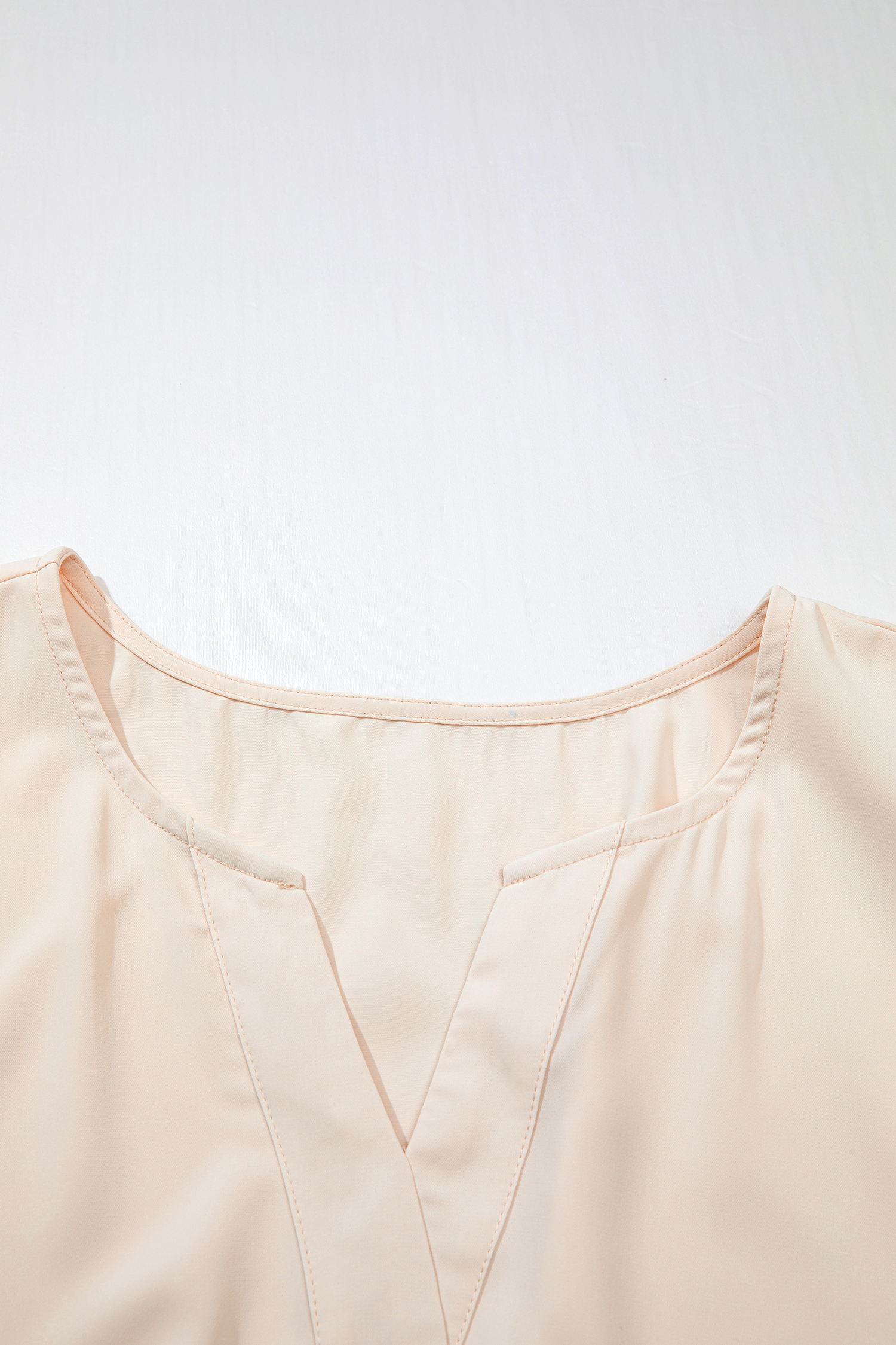 Plus Size Apricot  V Neck Lacy Embroidery Patchwork Short Sleeve Maxi Dress