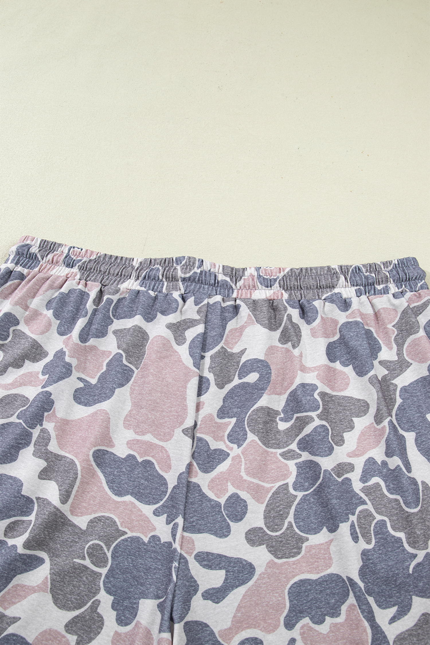 Plus Size Multicolour  Camouflage Print Casual Tee and Shorts Set