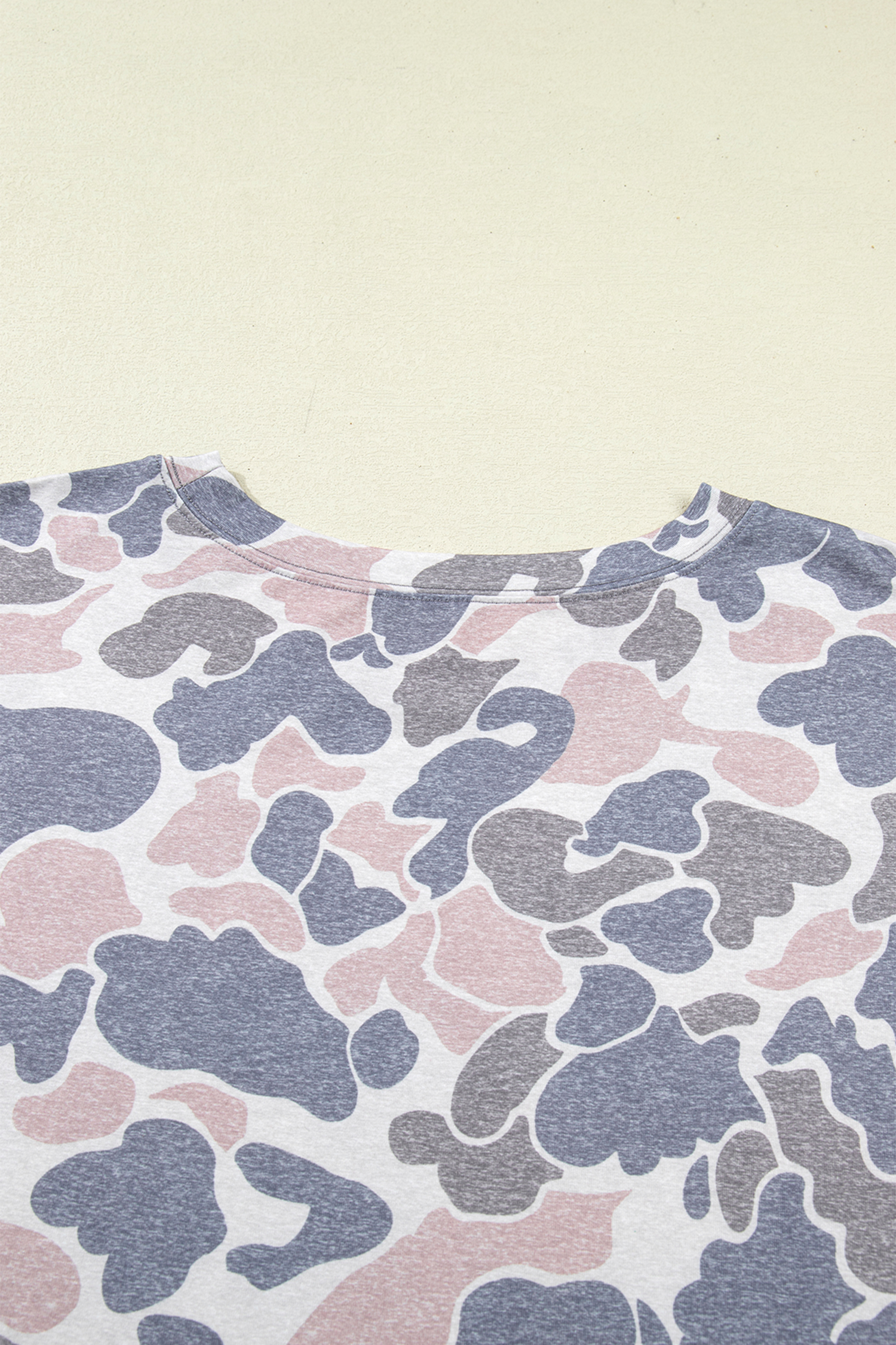 Plus Size Multicolour  Camouflage Print Casual Tee and Shorts Set
