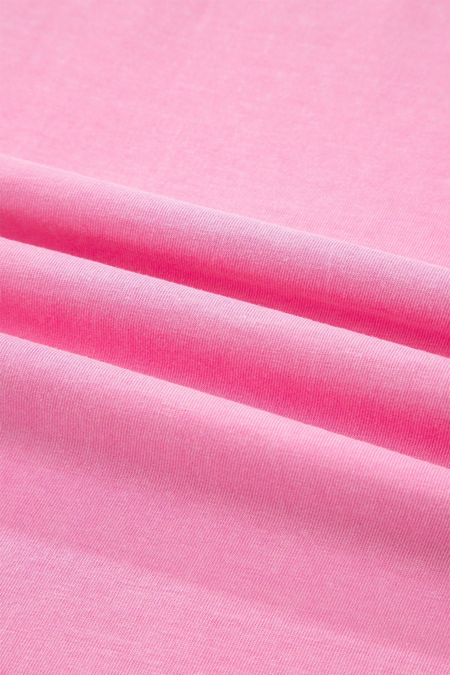 Plus Size Sachet Pink  Mineral Wash Raw Edge Round Neck Tee