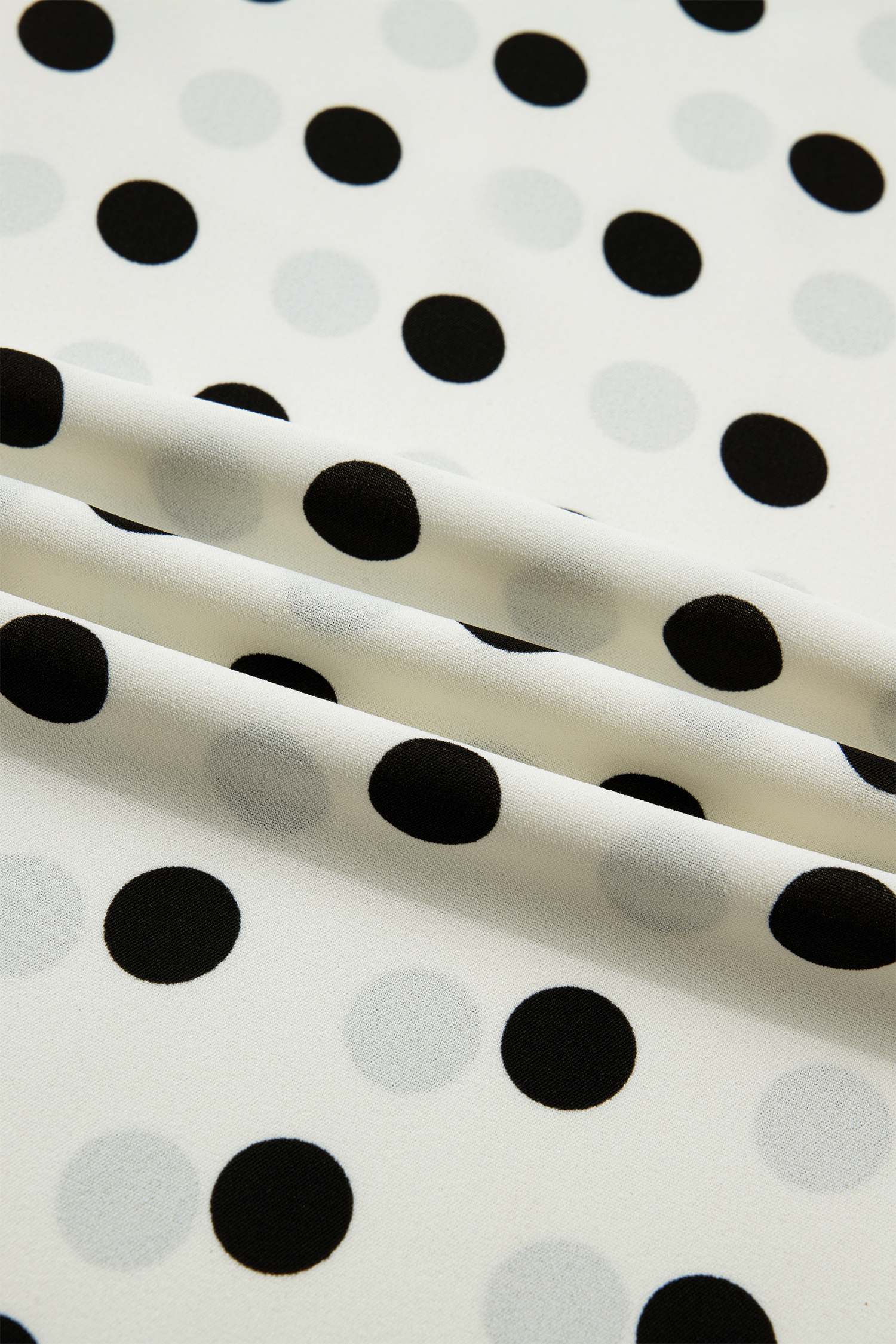 Plus Size White  Polka Dot Print Patch Pocket Womens Shift Pants
