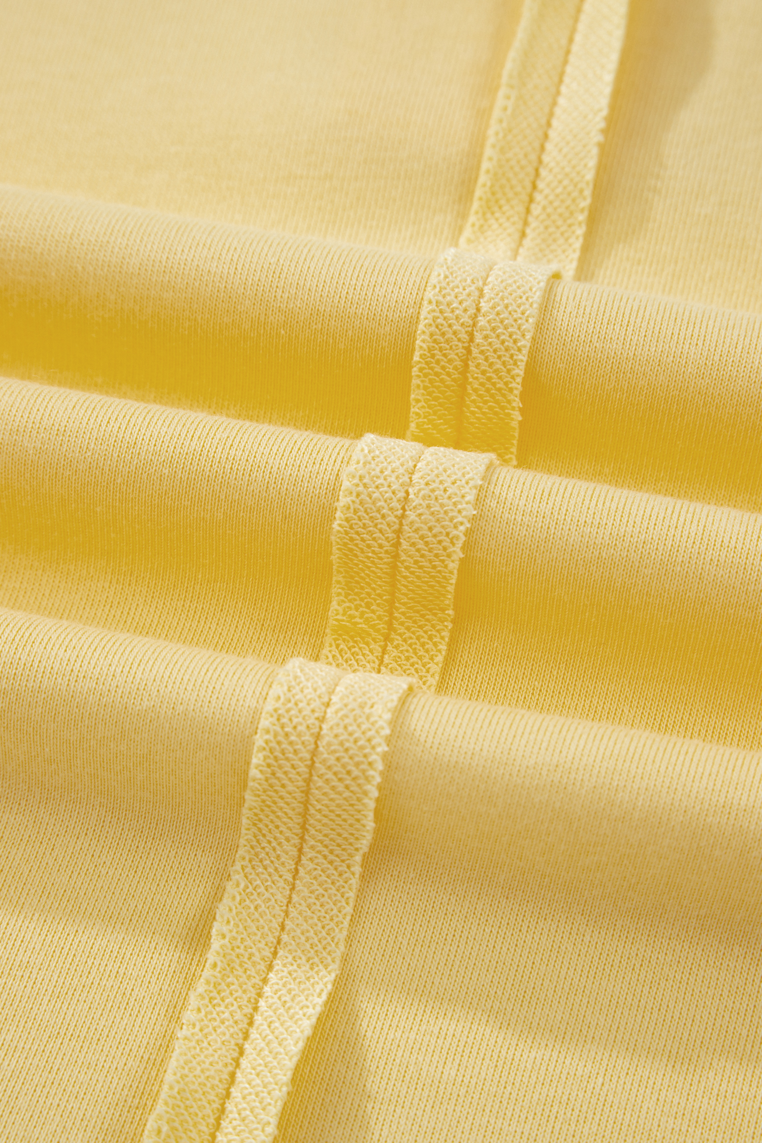 Plus Size Yellow Cream Solid Color Polo Tee Elastic Waist Shorts  Outfit