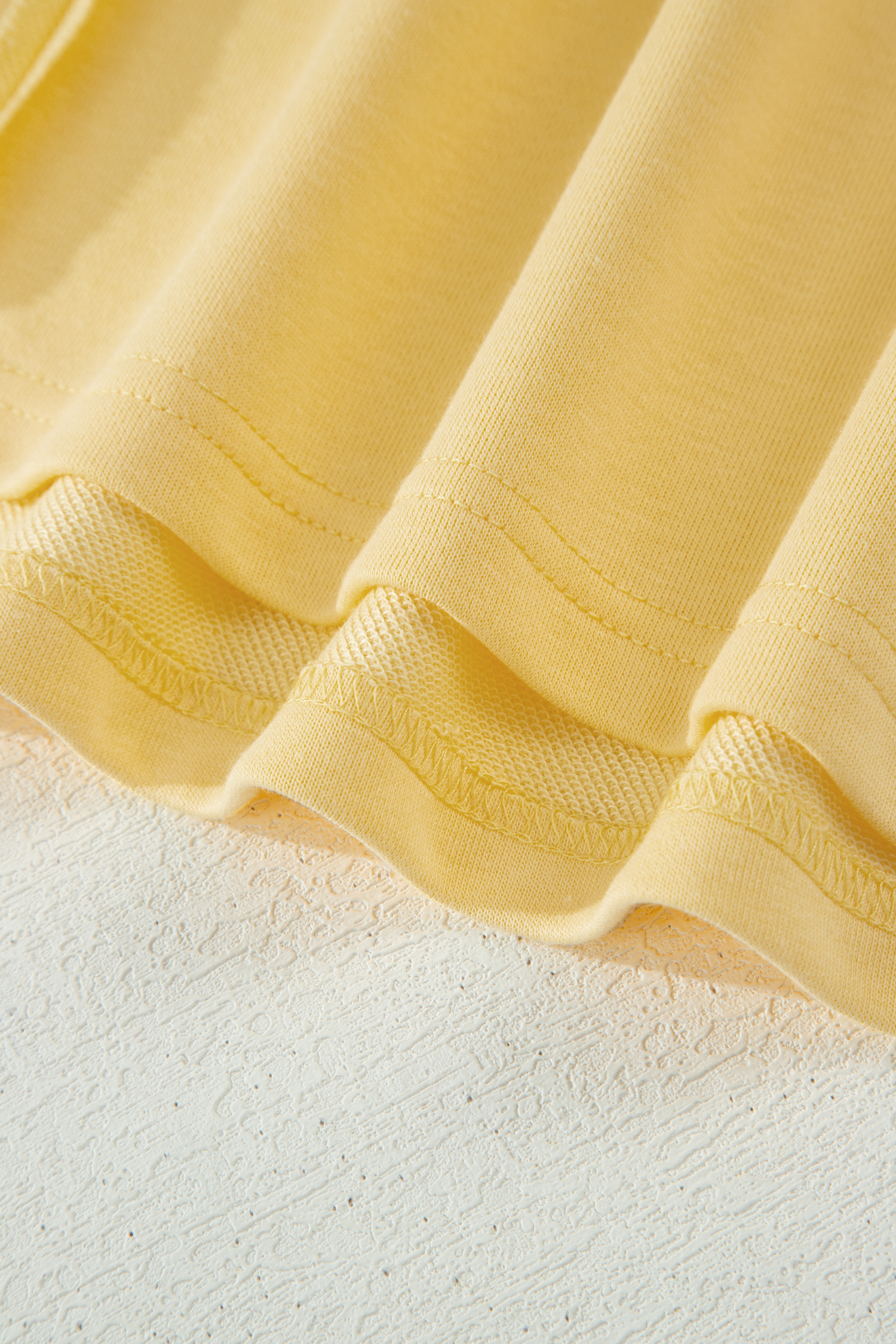 Plus Size Yellow Cream Solid Color Polo Tee Elastic Waist Shorts  Outfit