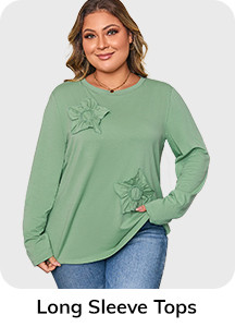 Wholesale Plus Size Long Sleeve Tops