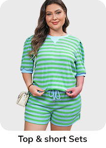 Plus Size Top & Short Sets Wholesale