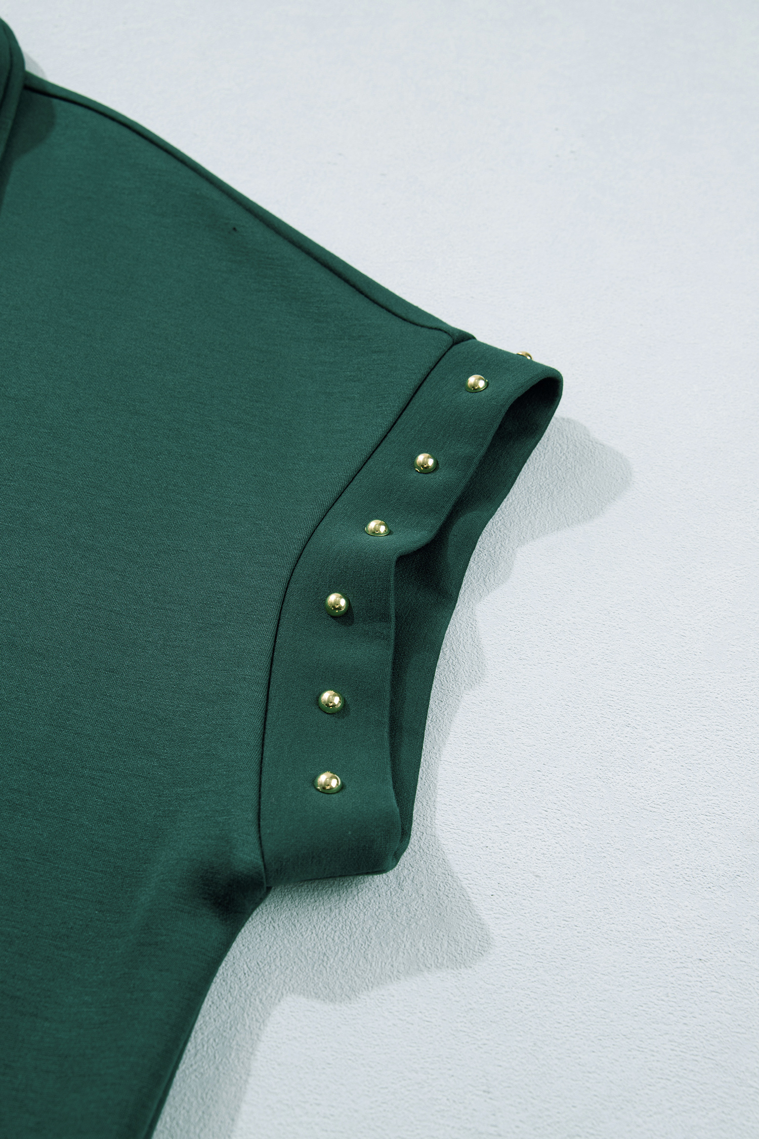 Plus Size Evergreen  Glow Studded Zip up T Shirt Dress with Pockets