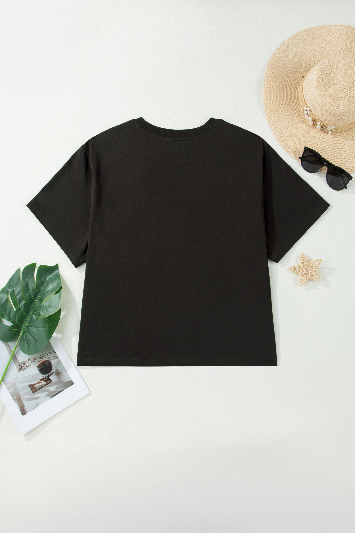 Plus Size Carbon Grey  Western Aztec Bull Skull Printed T Shirt