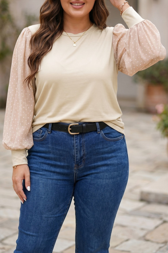 Parchment Long Sleeve Tops