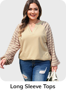 Wholesale Plus Size Long Sleeve Tops