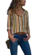 Yellow Multicolor Striped Long Sleeve Button Up Shirt