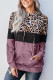 Sudadera con capucha rosa leopardo tie dye
