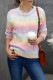 Suéter con efecto tie-dye de punto de ochos multicolor
