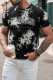 Camiseta negra de manga corta con estampado teñido de LOS ANGELES para hombre
