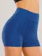 Pantalones cortos de yoga de entrenamiento anticelulíticos azules