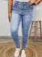 Jeans ajustados de tiro alto de talla grande