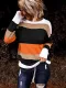 Suéter de punto a rayas con bloques de color Drop Shoud