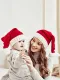 Gorro navideño tejido con pompones para madre e hijo